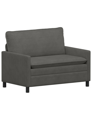 Set di divani 2 pcs Grigio Scuro Tessuto