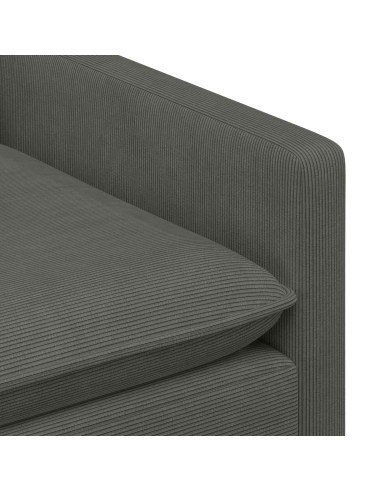 Set di divani 2 pcs Grigio Scuro Tessuto