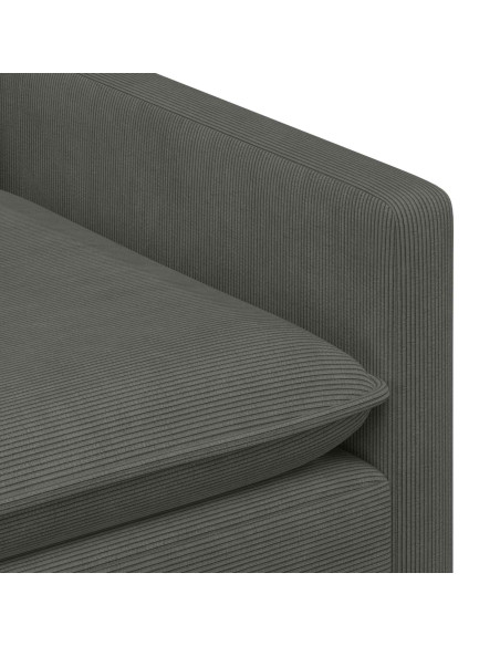 Set di divani 2 pcs Grigio Scuro Tessuto