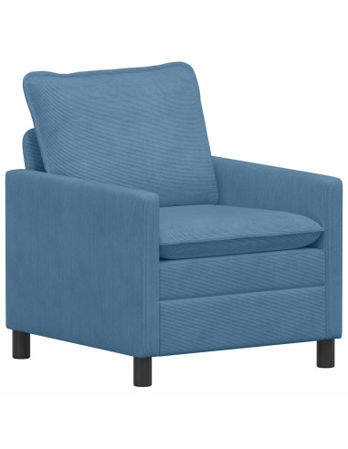 Set di divani 2 pcs Blu Tessuto