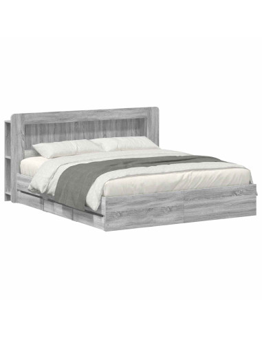 Telaio del letto con storage Sonoma grigio 200 x 200 cm