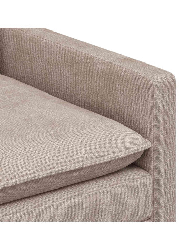 Set di divani 2 pcs Beige Poliestere