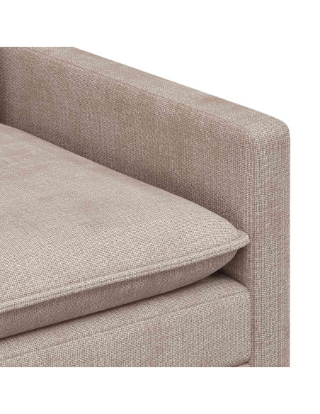 Set di divani 2 pcs Beige Poliestere