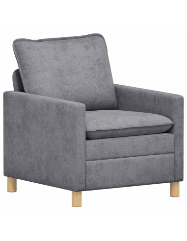 Set di divani 2 pcs Grigio Chiaro Poliestere