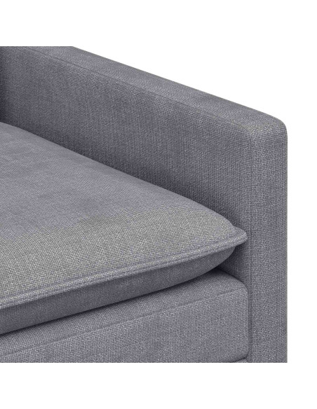 Set di divani 2 pcs Grigio Chiaro Poliestere