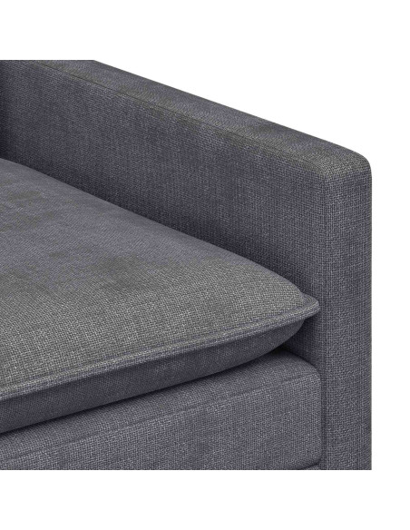 Set di divani 2 pcs Grigio Scuro Poliestere