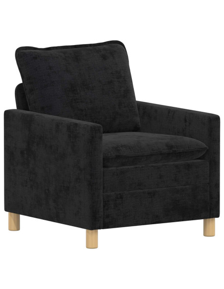 Set di divani 2 pcs Nero Poliestere