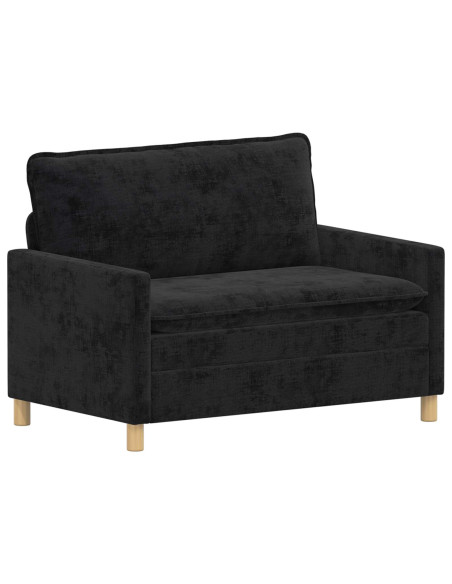 Set di divani 2 pcs Nero Poliestere