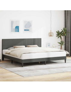 Struttura del letto Grigio Scuro 180 x 200 cm Tessuto in Cords