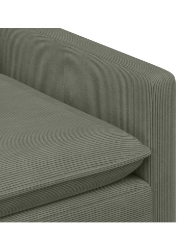 Set di divani 2 pcs Grigio Chiaro Tessuto