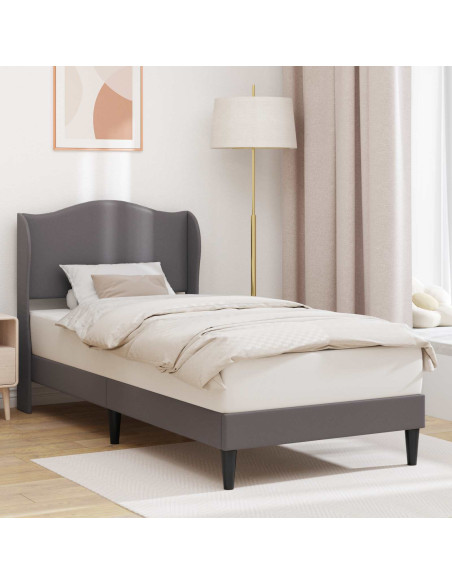 Struttura del letto con testiera Grigio 80 x 200 cm Similpelle