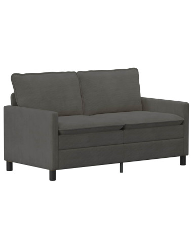 Set di divani 2 pcs Grigio Scuro Tessuto