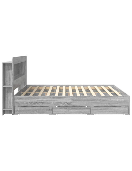 Telaio del letto con storage Sonoma grigio 180 x 200 cm