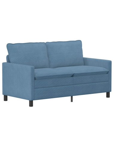 Set di divani 2 pcs Blu Tessuto