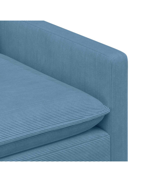 Set di divani 2 pcs Blu Tessuto