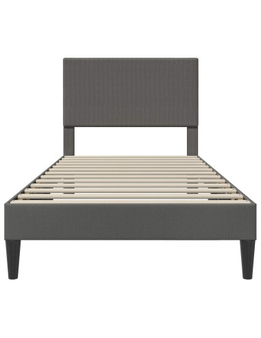 Struttura del letto Grigio Scuro 80 x 200 cm Tessuto in Cords