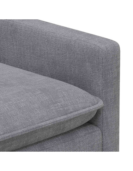 Set di divani 2 pcs Grigio Chiaro Poliestere