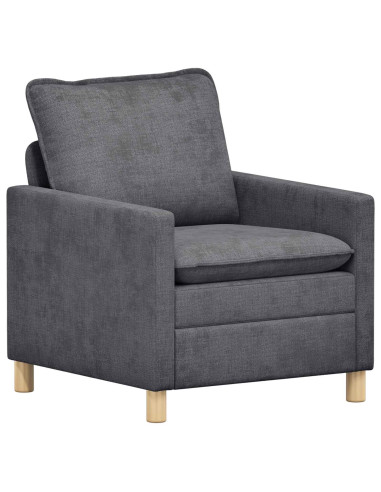 Set di divani 2 pcs Grigio Scuro Poliestere
