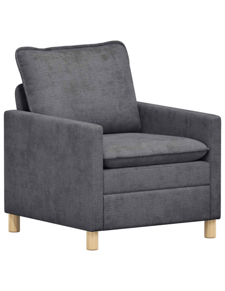 Set di divani 2 pcs Grigio Scuro Poliestere