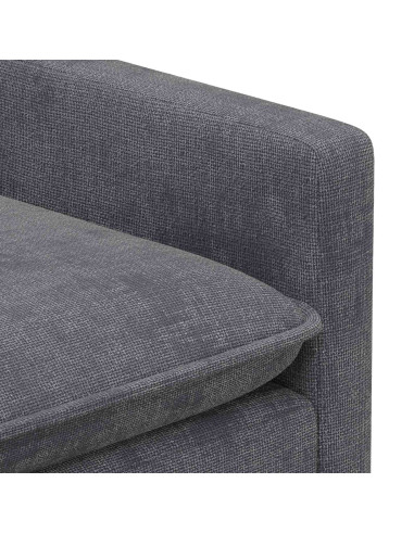 Set di divani 2 pcs Grigio Scuro Poliestere