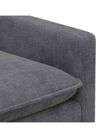 Set di divani 2 pcs Grigio Scuro Poliestere