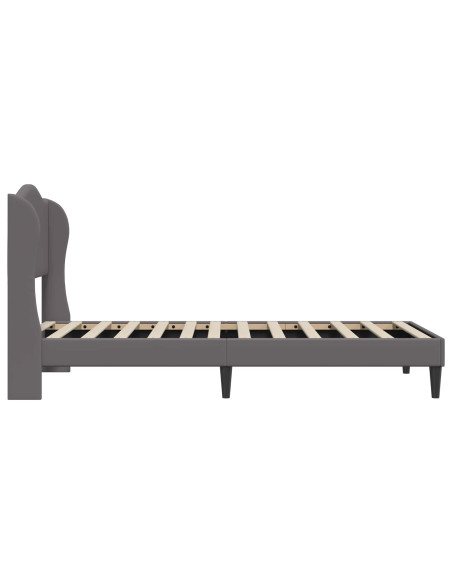 Struttura del letto con testiera Grigio 90 x 190 cm Similpelle