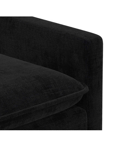 Set di divani 2 pcs Nero Poliestere