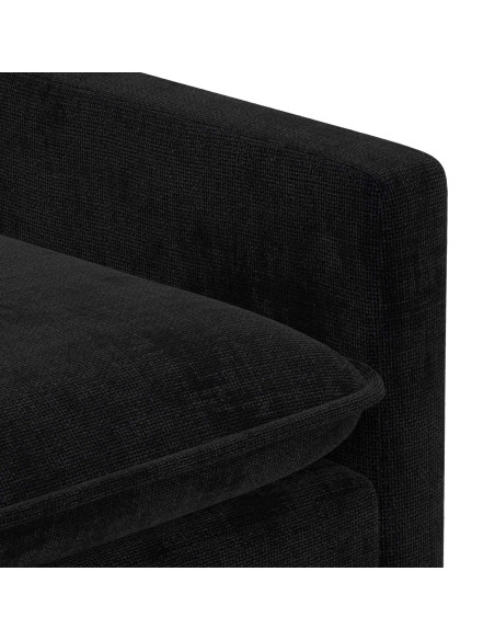 Set di divani 2 pcs Nero Poliestere