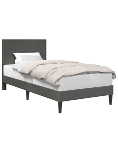Struttura del letto Grigio Scuro 90 x 200 cm Tessuto in Cords 2