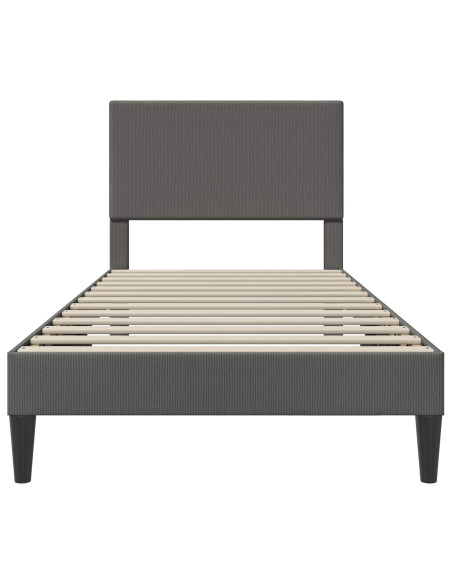 Struttura del letto Grigio Scuro 90 x 200 cm Tessuto in Cords