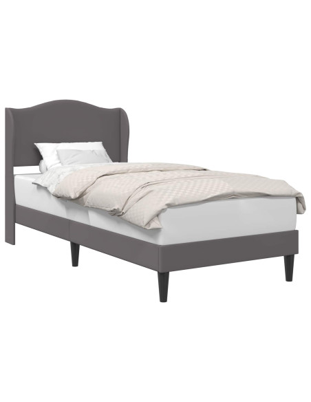 Struttura del letto con testiera Grigio 100 x 200 cm Similpelle