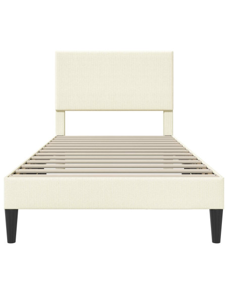 Struttura del letto Crema 100 x 200 cm Tessuto in Cords