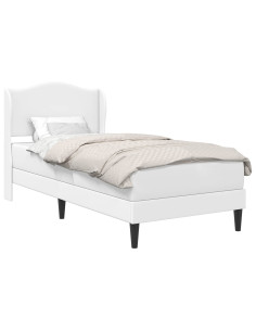 Struttura del letto con testiera Bianco 100 x 200 cm Similpelle 2