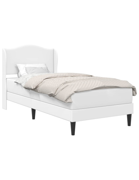 Struttura del letto con testiera Bianco 100 x 200 cm Similpelle