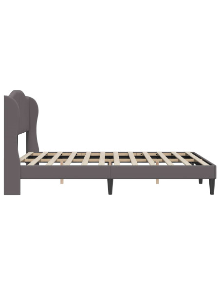 Struttura del letto con testiera Grigio 120 x 190 cm Similpelle