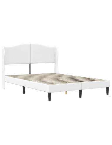 Struttura del letto con testiera Bianco 120 x 200 cm Similpelle