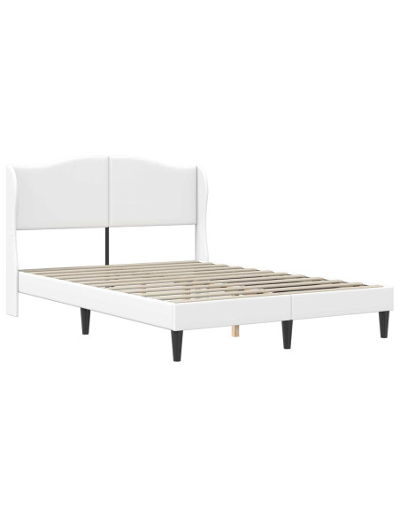 Struttura del letto con testiera Bianco 120 x 200 cm Similpelle