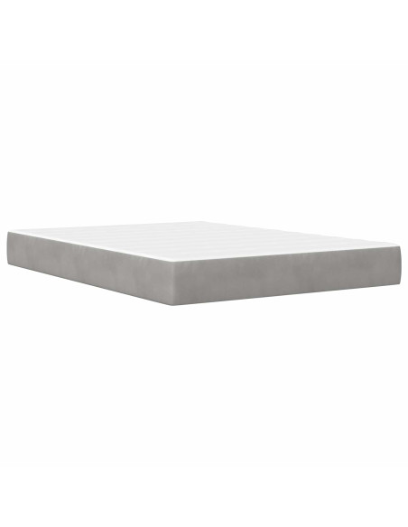 Struttura del letto Grigio Chiaro 140 x 190 cm Velluto