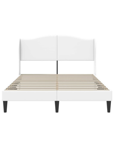 Struttura del letto con testiera Bianco 120 x 200 cm Similpelle