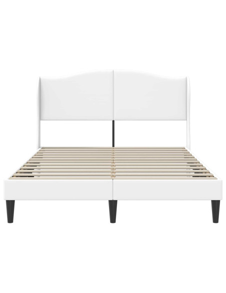 Struttura del letto con testiera Bianco 120 x 200 cm Similpelle