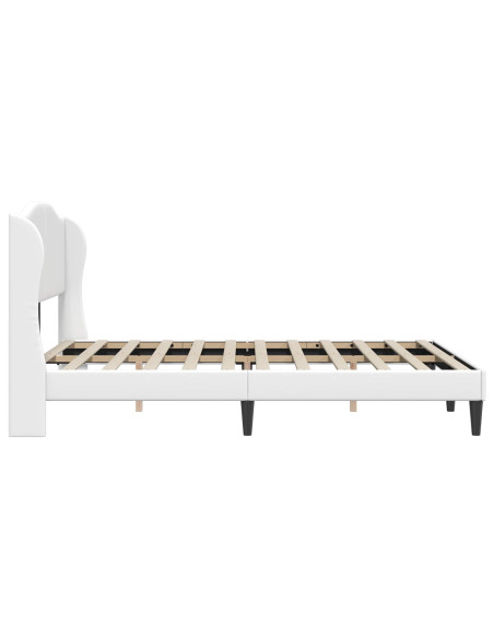 Struttura del letto con testiera Bianco 120 x 200 cm Similpelle