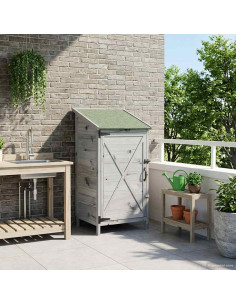 Capanno da Giardino Grigio 59,5 x 56 x 113,5 cm