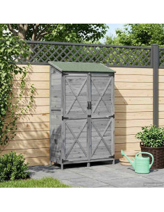 Capanno da Giardino Grigio 106 x 56 x 176,5 cm