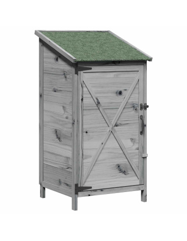 Capanno da Giardino Grigio 59,5 x 56 x 113,5 cm