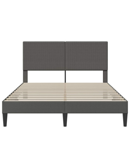 Struttura del letto Grigio Scuro 140 x 200 cm Tessuto in Cords