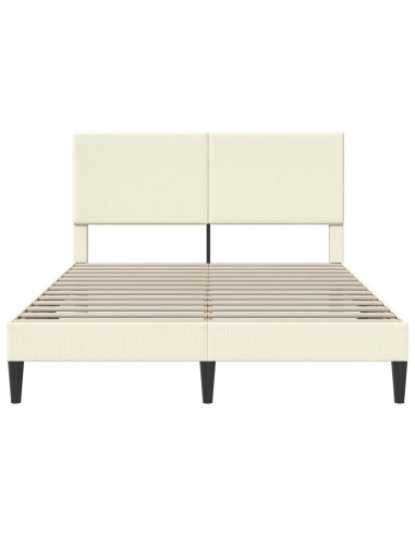 Struttura del letto Crema 140 x 200 cm Tessuto in Cords