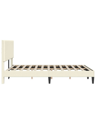 Struttura del letto Crema 140 x 200 cm Tessuto in Cords