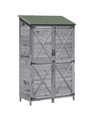 Capanno da Giardino Grigio 106 x 56 x 176,5 cm