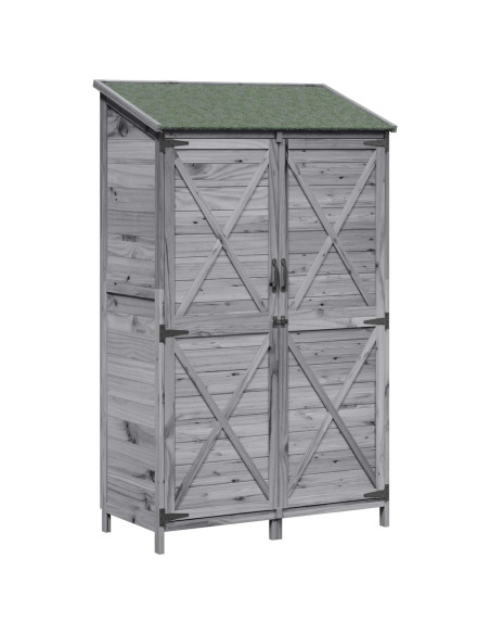 Capanno da Giardino Grigio 106 x 56 x 176,5 cm