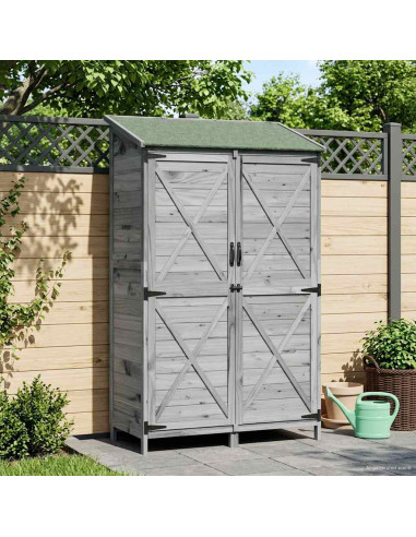 Capanno da Giardino Grigio 106 x 56 x 176,5 cm